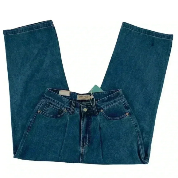 Great Smoky Los Angeles Junior Wide Leg Cropped High-Rise Loose Fit Jeans Size 1 - Picture 4 of 7